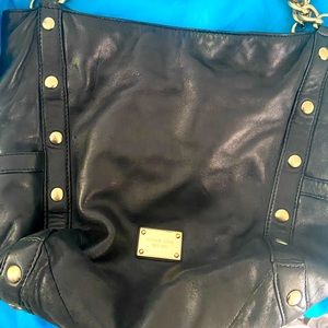 Black leather Michael Kors shoulder bag